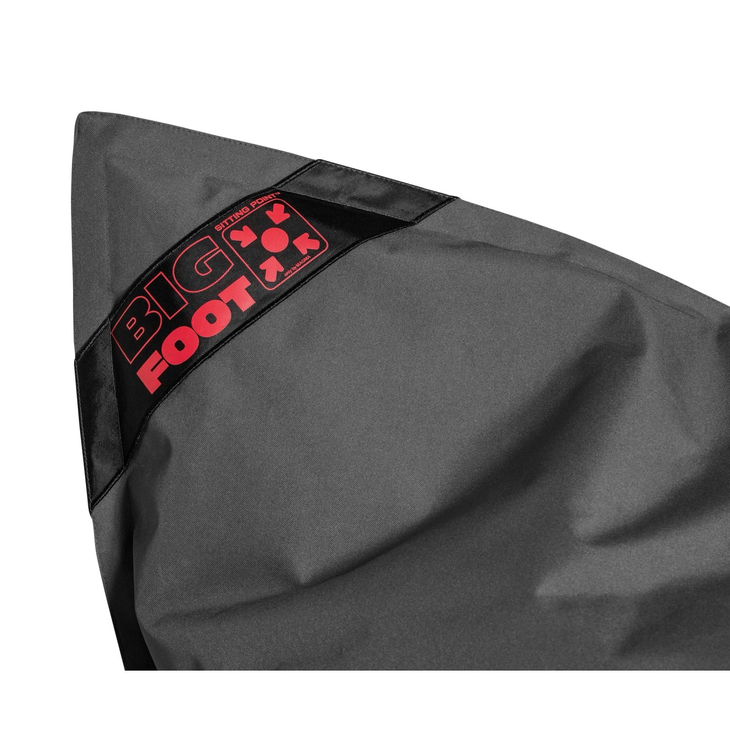 Detailansicht: Anthrazitfarbener Sitting Point Sitzsack Big Foot Scuba, 380 l.