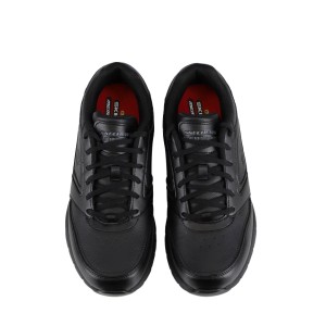 Schwarze Skechers Nampa Herren Arbeitsschuhe, rutschhemmend, mit Schnürung und Memory Foam Innensohle.