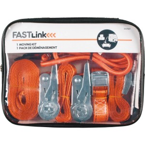 Master Lock Spanngurte und Spannseile Set FastLink, 8-teilig, orange. Ideal für Umzüge und Transporte.