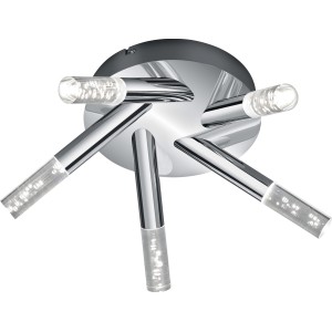 Trio LED-Bad-Deckenleuchte Bubbles Chrom