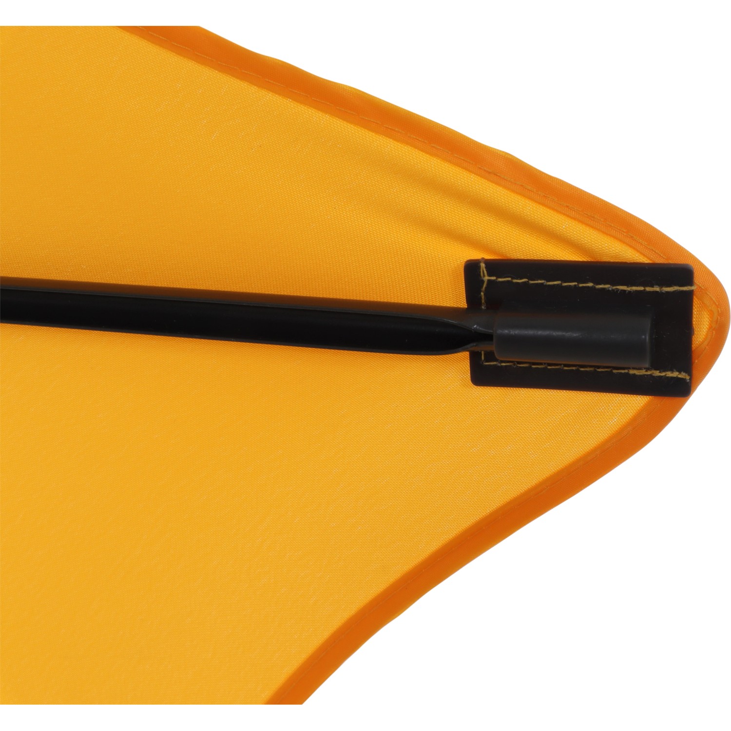 Detailansicht: Gelber Siena Garden Marktschirm (210x140 cm) mit Knickfunktion.