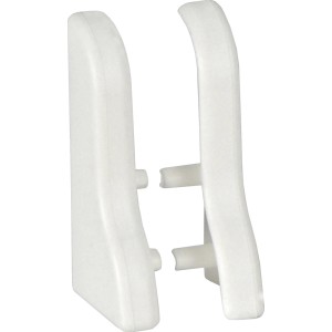 Endstück Esche Weiß für Sockelleiste SU/FU018L, 40x20x10mm, Kunststoff, 2er-Pack.