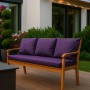 Violettes Setgarden Bankkissen-Set für 2-Sitzer Gartenbank, bestehend aus Sitz- und Rückenkissen.