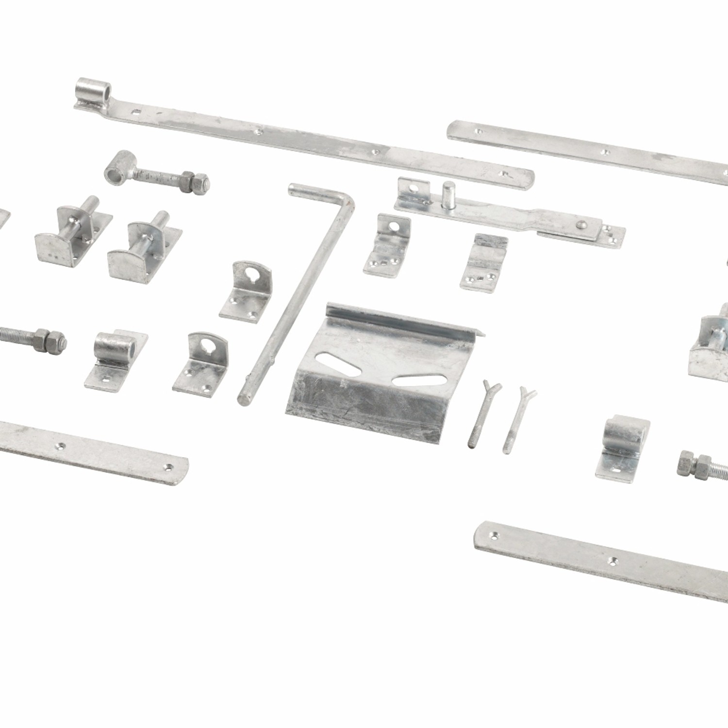 Beschläge für Doppeltor Country Nadelholz Weiß 300x98cm, Gartentor Zubehör