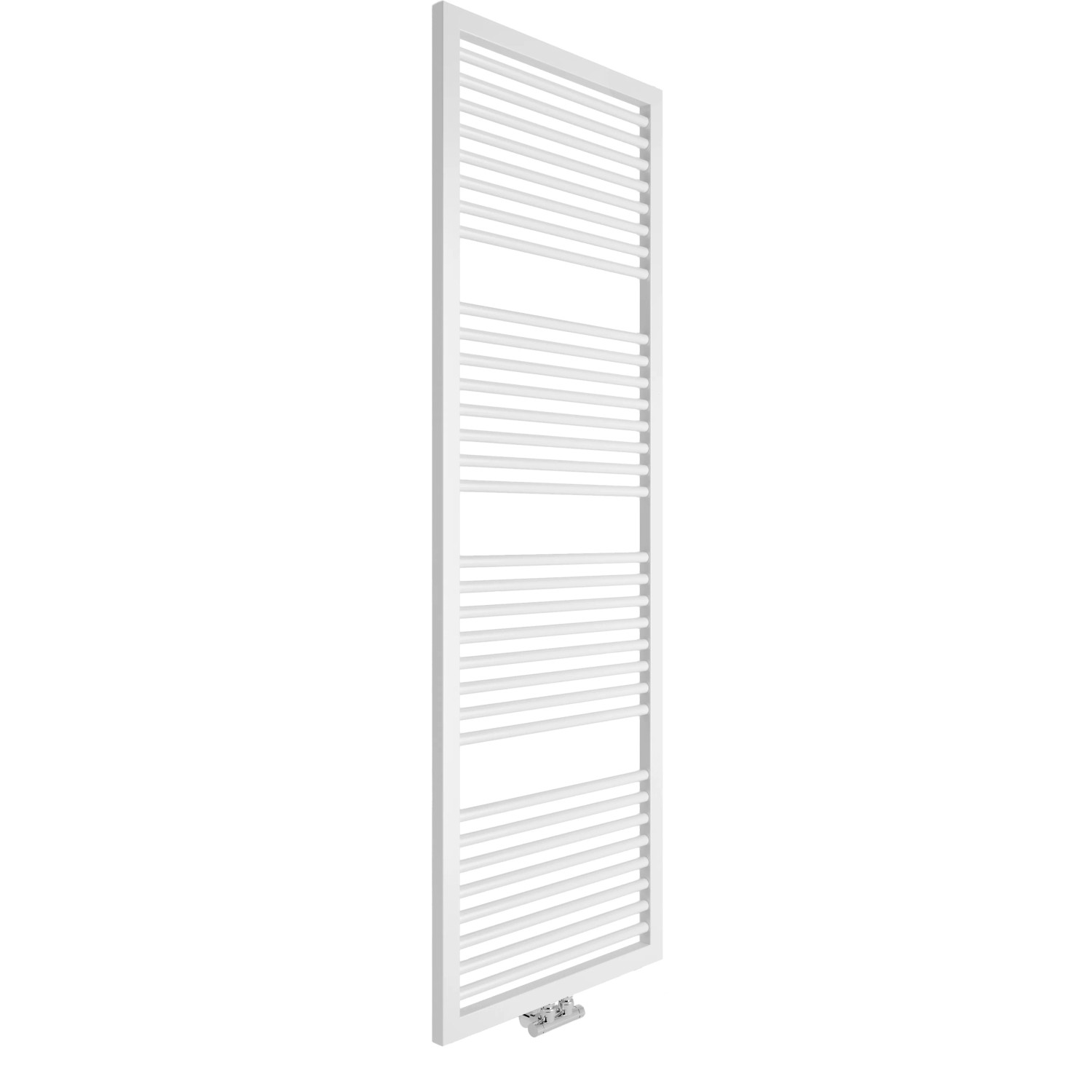 Weißer Sanotechnik Design-Badheizkörper Rimini, 1813x600 mm, mit Mittelanschluss.