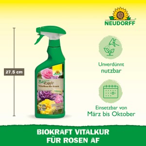 Neudorff BioKraft Vitalkur für Rosen AF, 500ml Flasche mit Sprühkopf.