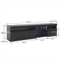okwish TV Schrank mit LED Beleuchtung für Wohnzimmer 180x35x48cm Schwarz_5