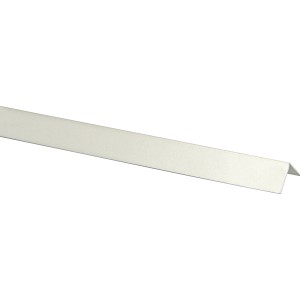 Weiße Kunststoff Winkelleiste KU032, 25x25x2400 mm, zur Abdeckung von Ecken und Kanten.