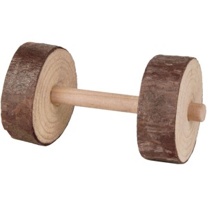 Trixie Natural Living Hantel aus Naturholz für Nager, 2 Stück.
