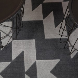 Hochflor Teppich My Norik mit grafischem Muster in Grau, 160x230 cm.