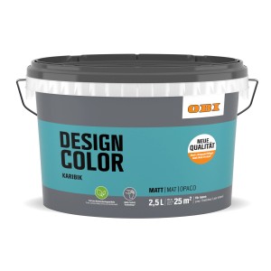 Eimer OBI Design Color Karibik, matte, farbige Innenfarbe für strapazierfähige Wände.