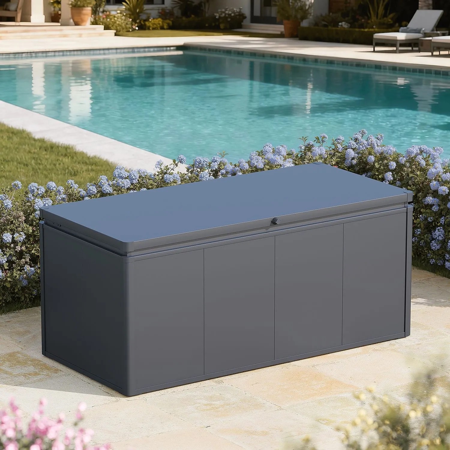 Weide Aufbewahrungsbox 830 L aus Verzinktem Stahl Wetterfest in Anthrazit kaufen bei OBI