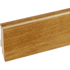 Sockelleiste Eiche Ardennen, PVC, mit Dichtlippe und Clip-System für einfache Montage.