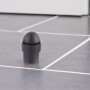 Schwarzer, matter Wagner Bodentürstopper Dom aus Metall, Ø 35 mm x 50 mm.