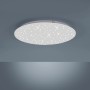 Weiße LED-Deckenleuchte mit Sternenhimmel-Effekt, 48x48 cm, für stimmungsvolle Beleuchtung.