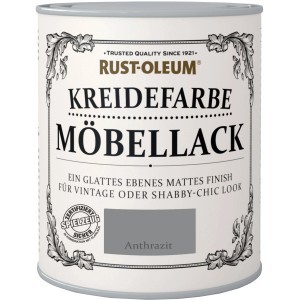 Dose Rust-Oleum Kreidefarbe Möbellack Anthrazit, matte Farbe für Möbel im Vintage-Stil.