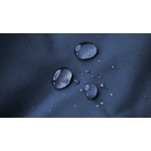 Detailaufnahme: Wasserabweisender Bezug des jeansblauen Sitting Point Sessel Swing Scuba.