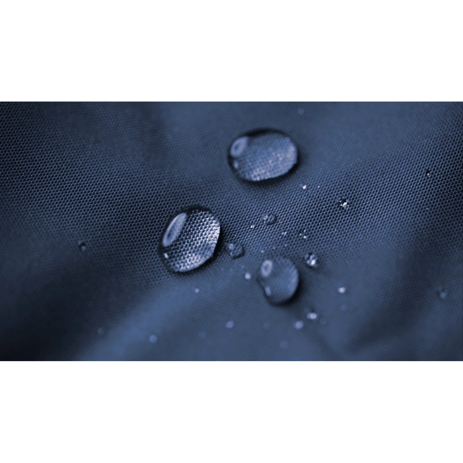 Detailaufnahme: Wasserabweisender Bezug des jeansblauen Sitting Point Sessel Swing Scuba.