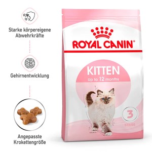 Royal Canin Kitten Trockenfutter, 400g Packung Katzenfutter für Kätzchen bis 12 Monate.