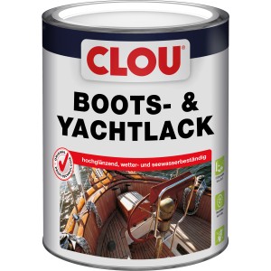 Dose Clou Yachtlack Transparent glänzend 2,5 l für Boote und Gartenmöbel.