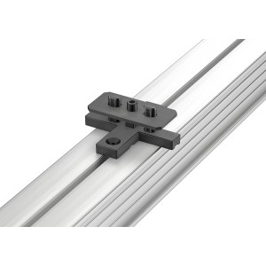 GS Terrassenclip Pro mit Aluschrauben zur Dielenbefestigung auf Aluminium-Unterkonstruktion.