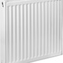Weißer Heizkörper, 60x60 cm, Type 22. Kompakte Bauweise für effiziente Wärme.