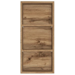 Held Möbel Hängeregal Florenz, 30 cm, Wotaneiche, für Bad-Wand, mit zwei Fächern.