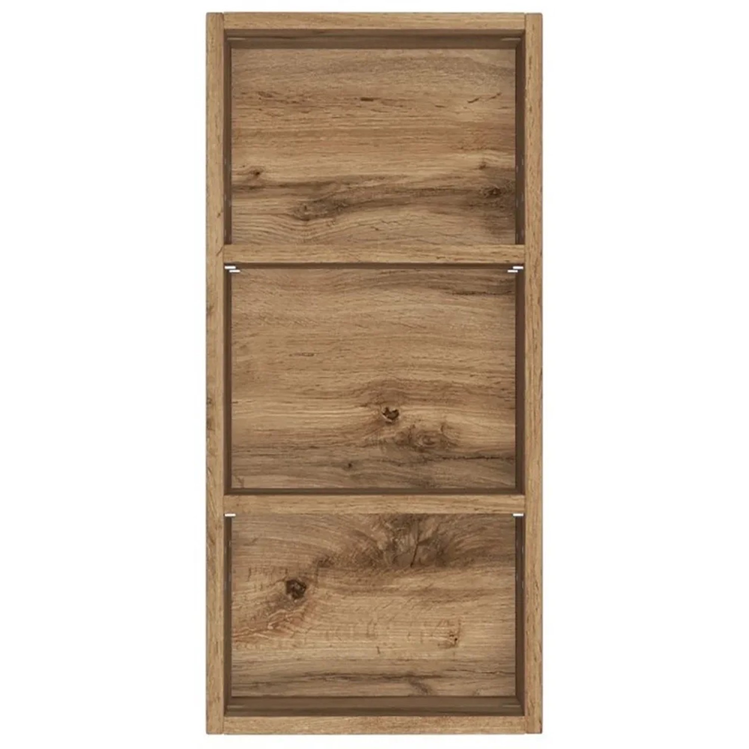 Held Möbel Hängeregal Florenz, 30 cm, Wotaneiche, für Bad-Wand, mit zwei Fächern.