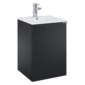 Roca Waschtischunterschrank Cheese 2.0 mit 1 Tür 40 cm Schwarz Matt