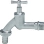 Matt verchromter Wasserhahn 21 mm (R 1/2) AG für Anschlüsse & Kupplungen.