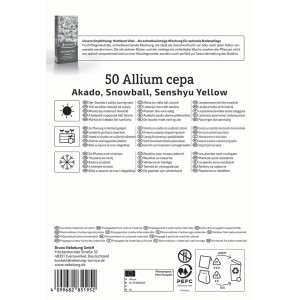 Kiepenkerl Wintersteckzwiebel Trio-Mix, 50 Stück. Rote, weiße und gelbe Zwiebeln für die Pflanzung im Herbst.