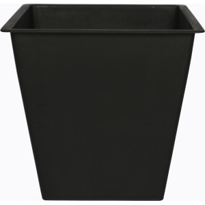Schwarzer Pflanzkasten Cube, 38x38x38 cm, Polyrattan Wave, für Innen und Außen.