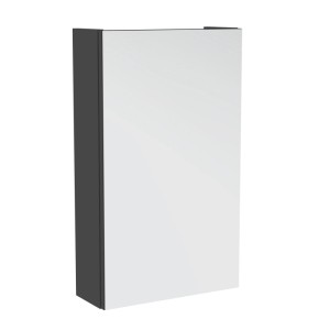 Badmobil Juna Spiegelschrank, 40x68 cm, Anthrazit. Kompakter Hängeschrank für Bad & WC.