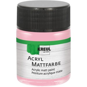 Kreul Acrylfarbe Matt Pastellrosa, 50ml, für Bastelarbeiten.