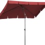 Schneider Balkonschirm Aquila, 225x120 cm, dunkelrot, mit Push-Up Mechanik.