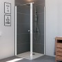 Breuer Elana Seitenwand, 75 cm, Weiß, Klarglas für Dreh- und Pendeltür. Duschwand im Badezimmer.