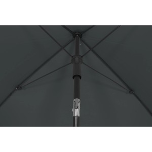 Detailaufnahme: Grauer Siena Garden Marktschirm City, 180x180 cm, mit Neigungsfunktion.