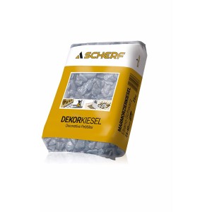 Sack Marmorzierkiesel Ebano-Schwarz, 25-40 mm, 25 kg, ideal für Garten- und Landschaftsbau.