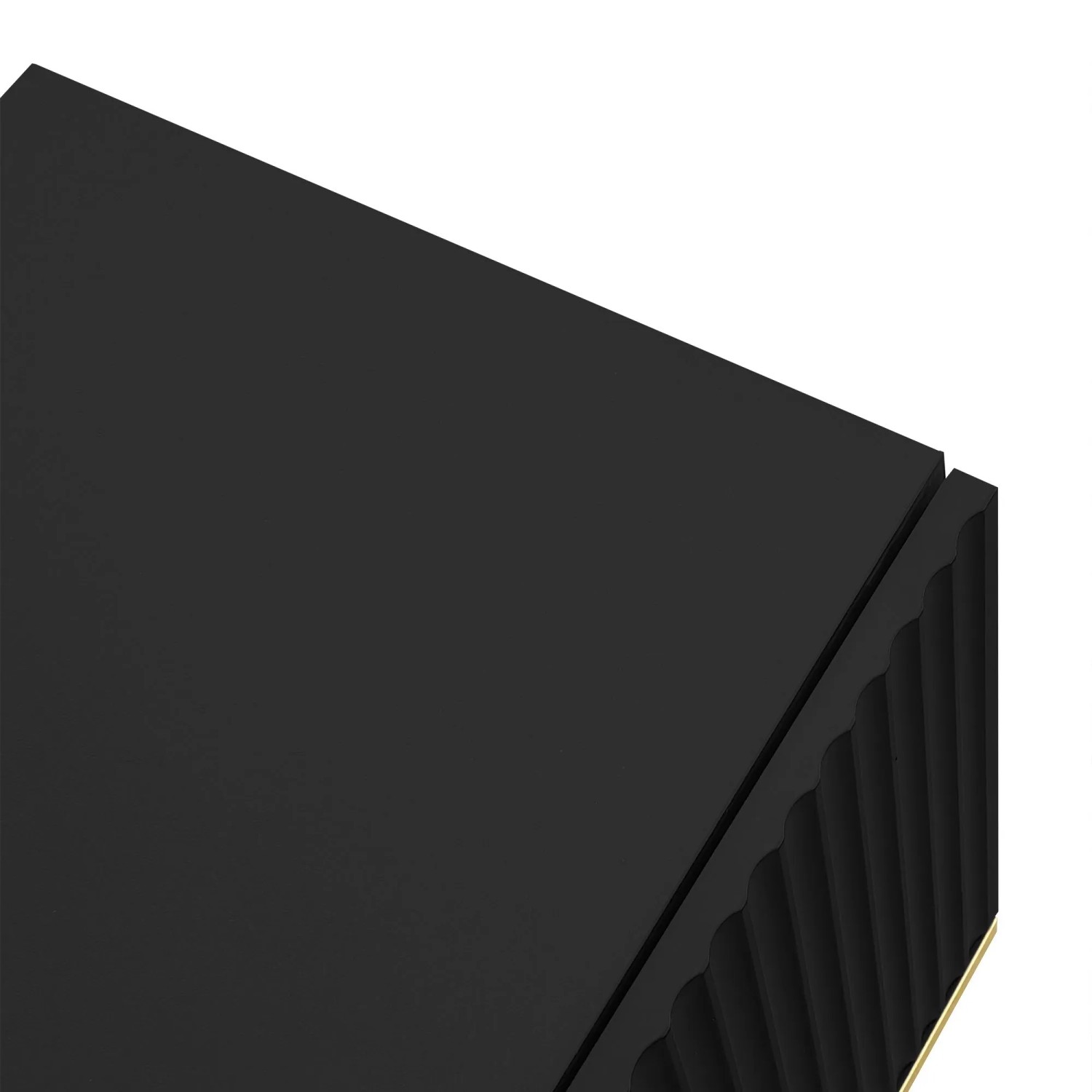 okwish TV Schrank mit Gold Füßen und Gold Rand für Wohnzimmer 165x36x55cm Schwarz_7