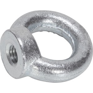 Ringmutter M6 aus verzinktem Stahl, geeignet zum Befestigen und Tragen von Lasten.