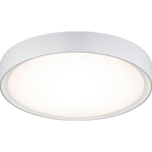 Weiße, runde Trio LED-Deckenleuchte mit Acrylglas, 33 cm Durchmesser.