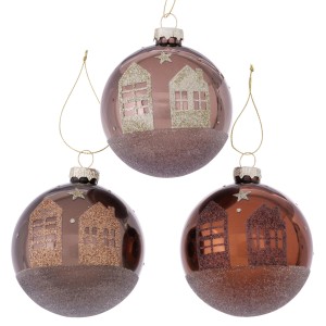 Boltze Weihnachtsglaskugel Xmas Krogan 3 Stück