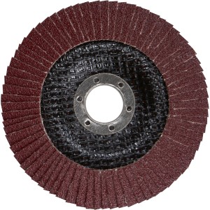 LUX Fächerschleifscheibe Multi Ø 125 mm, K80 für Winkelschleifer. Zum Schleifen von Metall, Holz und Kunststoff.