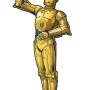 Selbstklebende Star Wars Fototapete von Komar, Motiv C-3PO, goldfarben.