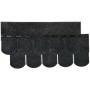 Schwarze Bitumen-Biberschindel, 2 m²/Paket, für die Bedachung von Gartenhäusern und Pavillons.