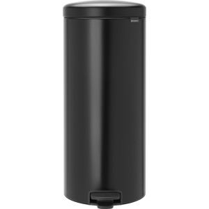 Schwarzer Brabantia Treteimer NewIcon, 30 Liter. Pedal-Mülleimer für Küche oder Bad.