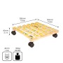 Wagner Multi Roller Zitrone, Rolluntersetzer aus Holz mit Zitronenmuster, 350x350mm, bis 100kg.