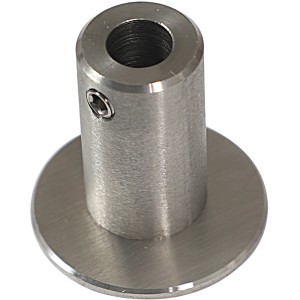 Dieda Rundstabhalter aus Edelstahl V2A, 35 mm lang, 20 mm Durchmesser, Zubehör für Treppen und Geländer.