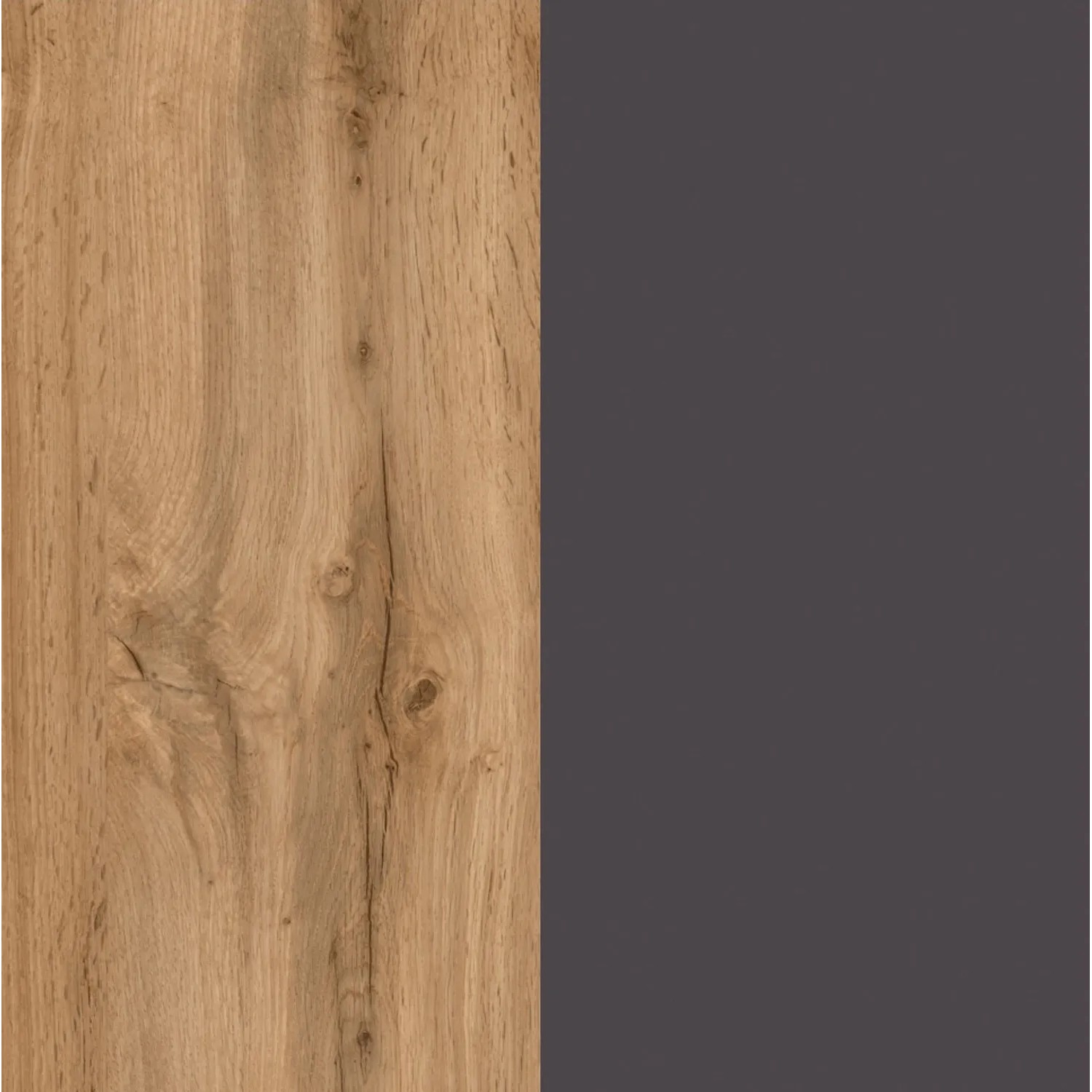 Held Möbel Winkelküche Turin: Graphit und Wotaneiche Farbmuster