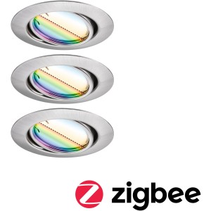 Paulmann Urail LED Einbaustrahler Set, 3 Spots, RGBW, dimmbar, Smart Home Zigbee